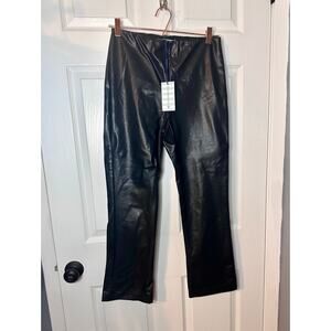 NEW Tuckernuck Black Faux Leather Ashford Pants Size M